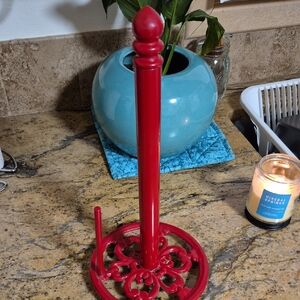 Red Paper Towel Holder